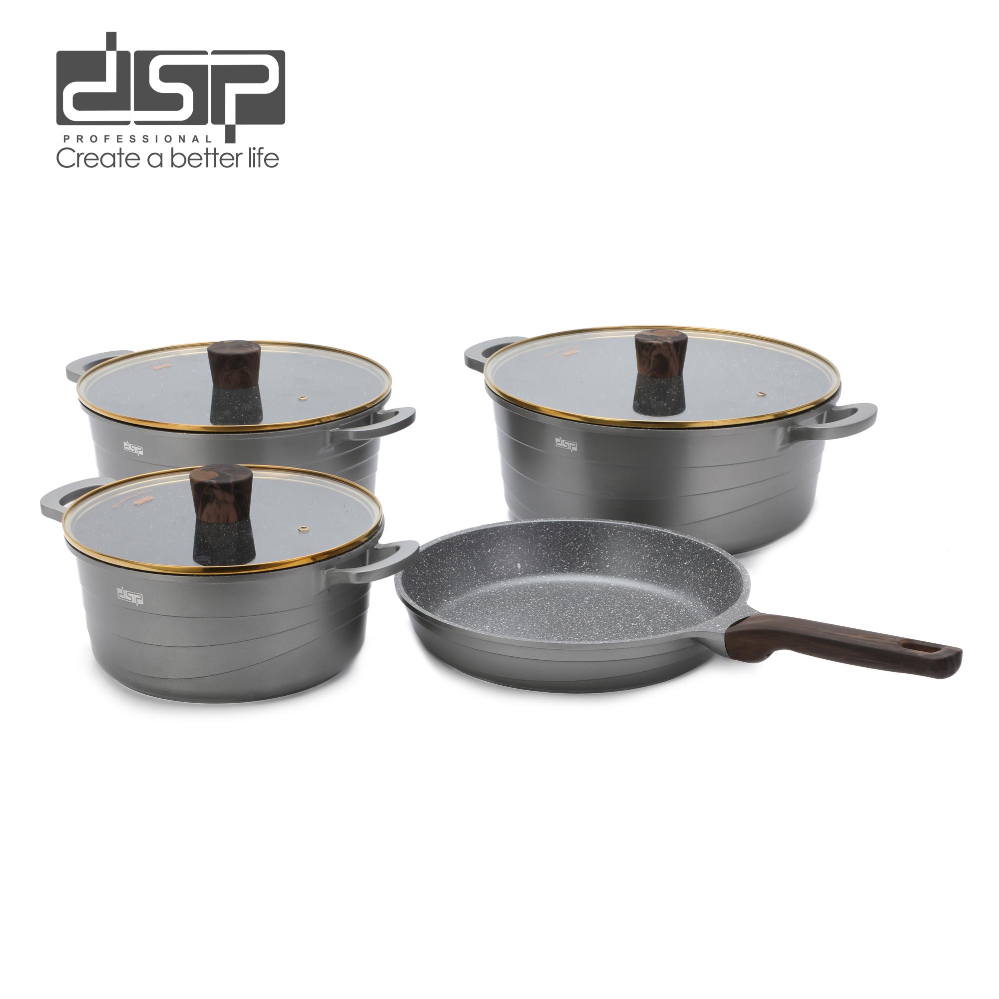 DSP - ტაფა/ქვაბების კომპლექტი - CA018-S02-Grey DSP - ტაფა/ქვაბების კომპლექტი - CA018-S02-Grey - Image 1