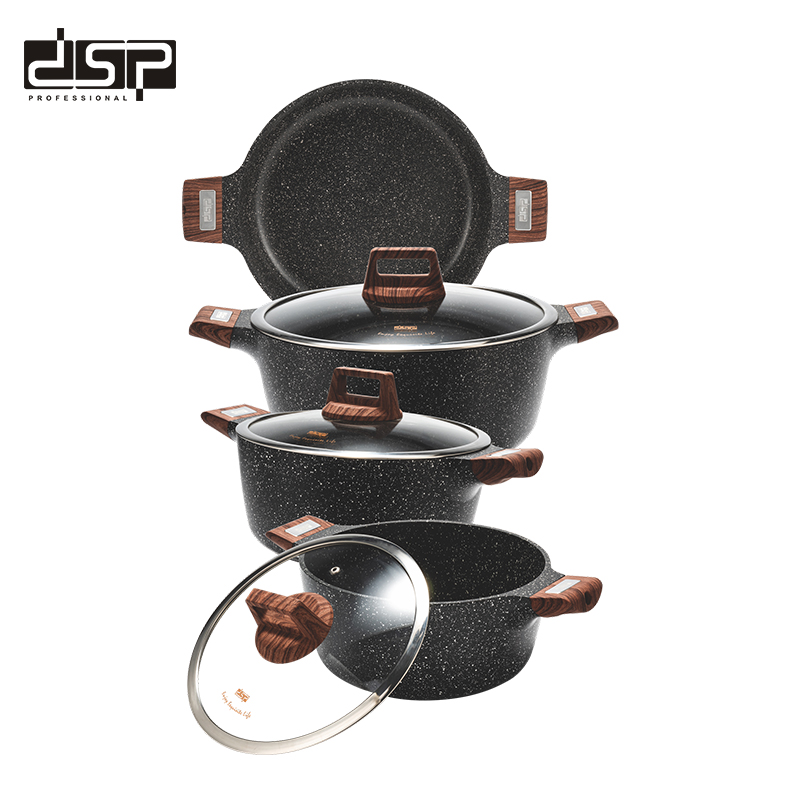 DSP - ტაფა/ქვაბების კომპლექტი - CA005-S01-Black DSP - ტაფა/ქვაბების კომპლექტი - CA005-S01-Black - Image 1